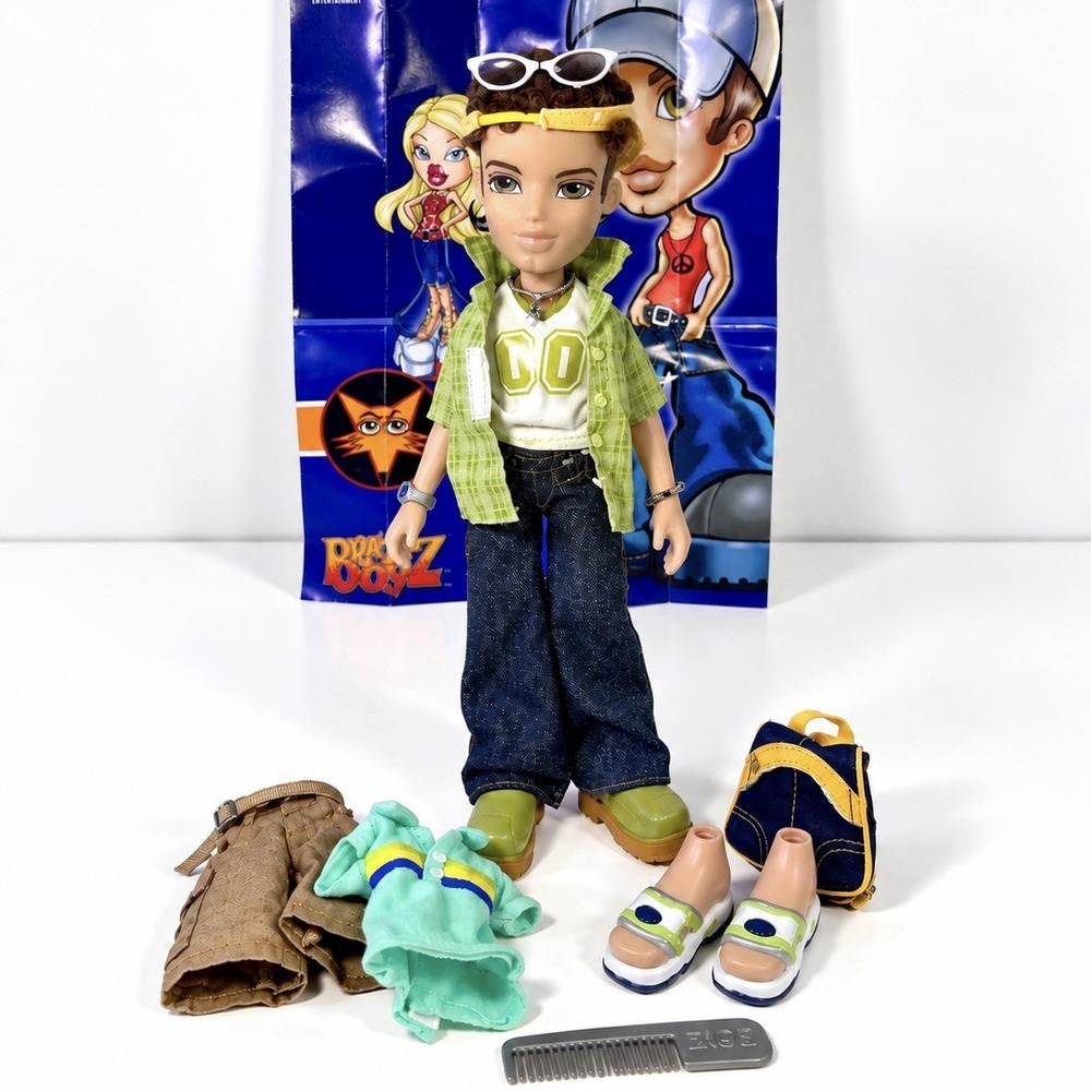 Bratz Boyz Dylan 2003 Second Edition Version 1 Complete Doll Outfits Poster MGA